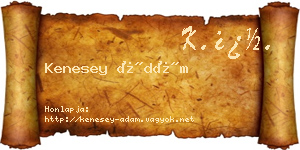 Kenesey Ádám névjegykártya